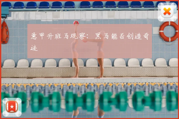 意甲升班马观察：黑马能否创造奇迹